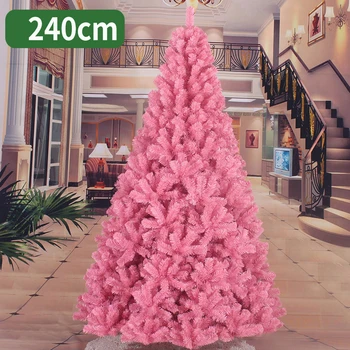 240 cm Noel ağacı pembe gül kırmızı yapay Noel ağacı süslemeleri Noel süslemeleri ev için noel süsler