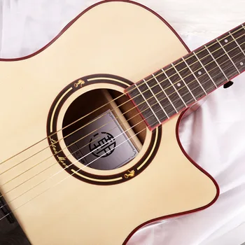 41 İnç Halk Akustik Gitar Kesit Gitar Tam Boy Gitar Picea Asperatar Enstrüman Yeni Başlayanlar İçin AGT321