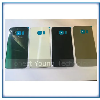 50 adet Pil Arka Konut Kapak Cam Kapak Için Samsung Galaxy S6 G9200 S6 Kenar G9250 Yeşil Işık Mavi + yapıştırıcı