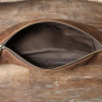 AETOO Retro üst katman dana göğüs çantası, rahat basit messenger çanta, erkek deri kemer çantası