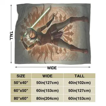 Ahsoka-Manta de lana de microforro polar para adultos o niños, sofá ultrasuave, Tano