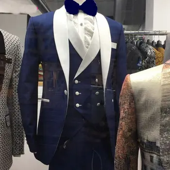 (Ceket + Pantolon + yelek) Bordo Erkek Takım Elbise Damat Giyim Smokin 3 Parça Düğün Takımları Groomsmen En Iyi Adam Resmi Parti Takım Elbise Erkekler Için