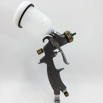 Hava püskürtme tabancası Yerçekimi Besleme HVLP Mini Püskürtme Gun0.8/1.0 mm Meme İle 100cc Fincan Onarım Püskürtücü