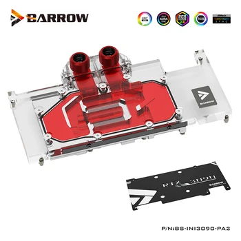 INNO RTX 3090 İçin Barrow GPU Su Bloğu Tam Kapaklı Su Soğutucu, Arka Plakalı, BS-INI3090-PA2