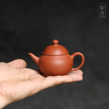 Kızarma pot küçük yatay pot imitasyon Mengchen Chaozhou saf el yapımı Zhuni Kung Fu demlik küçük kapasiteli