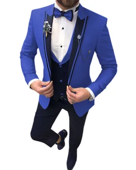 SOLOVEDRESS 2021 erkek Üç parçalı İnce Yaka tek düğme parti elbise Özelleştirilmiş Renk Boyutu XS S 4XL 5XL