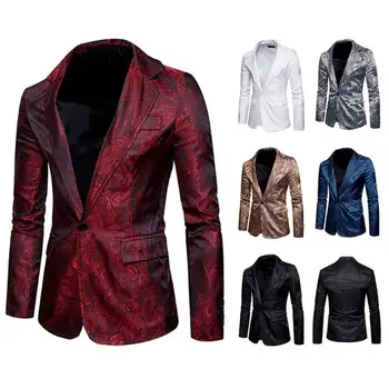 Sıcak 2021 Ilkbahar Yaz Yeni Stil erkek Rahat Kaju Blazer Takım Elbise Erkek Kore Moda baskı Ceket erkek Ceketler S-2XL
