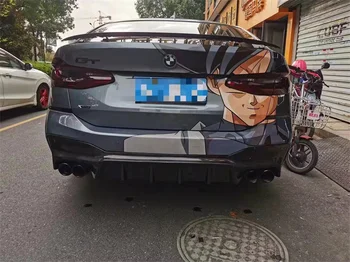 Yüksek Kaliteli Karbon Fiber Araba Arka ÖN TAMPON Oto Araba Difüzör (led ışık İle) BMW 6 Serisi GT İçin G32 2019 2020 2021